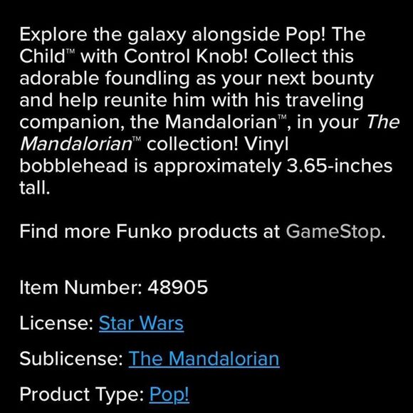 Star Wars The Mandalorian The Child with Cup Funko Pop! Collectible Figurine.NEW - Picture 11 of 12